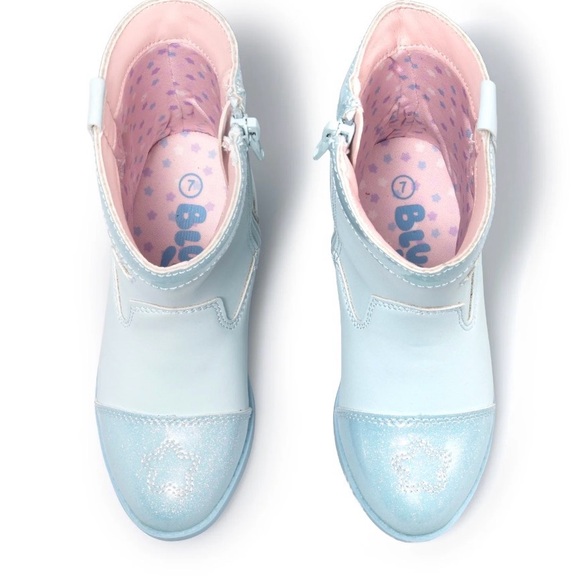 Bluey Light Blue Glitter Star Light Up Cowgirl Toddler Boots - Picture 4 of 5